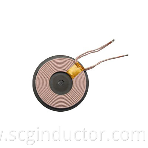 Receiver-side wireless charging coil